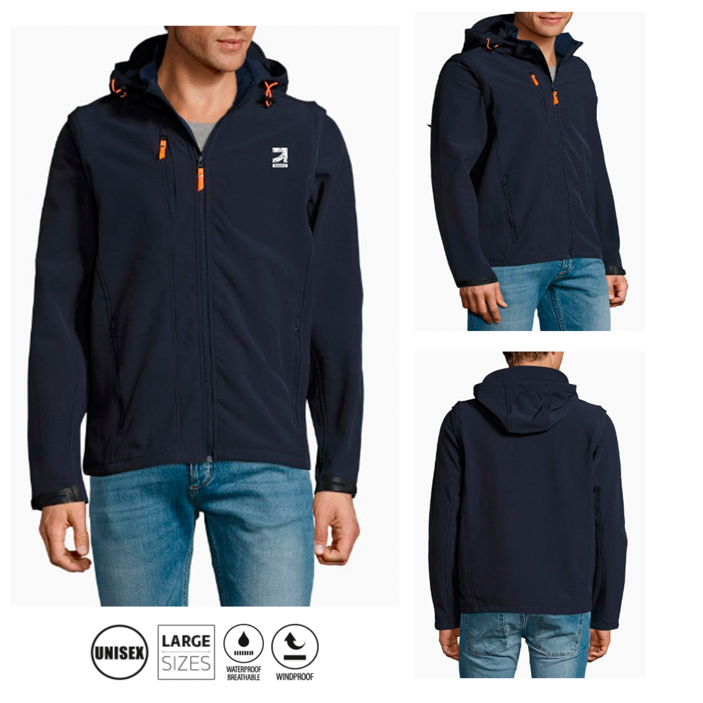 CHAQUETA SOFTSHELL CON CAPUCHA